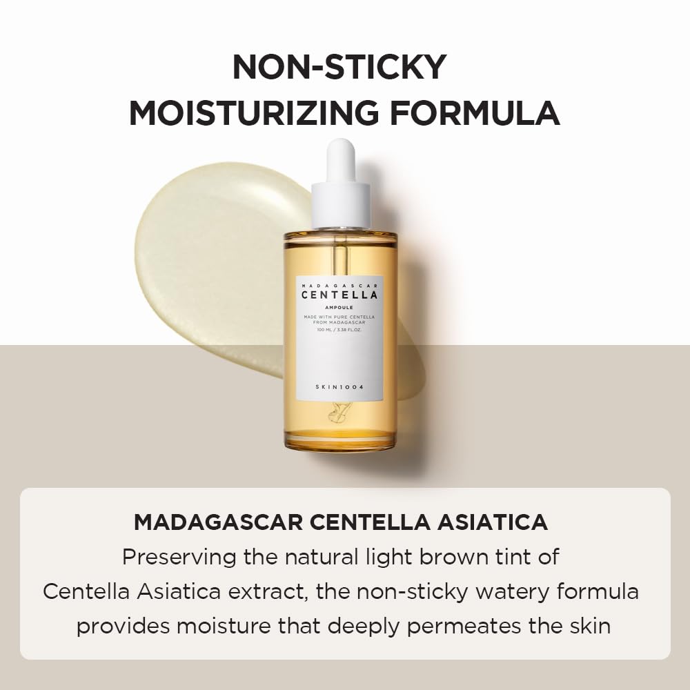 SKIN1004 Sérum Facial Ampola de Centella Asiática de Madagascar 1,85 fl.oz, 55ml, Acalma Pele com Tendência a Acne e Sensível