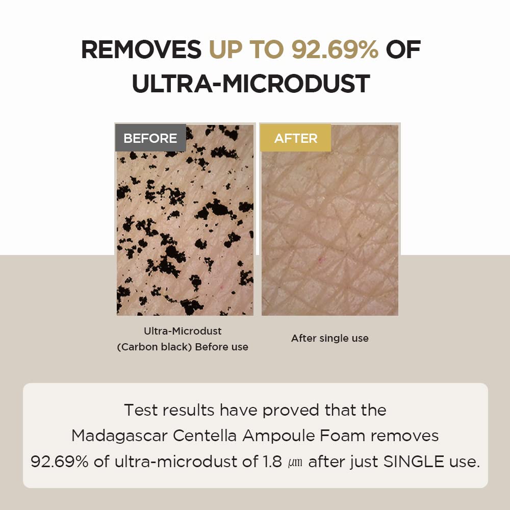 SKIN1004 Espuma Ampoule Centella de Madagascar 125ml, 4,22 fl.oz, Espuma de Limpeza com pH Baixo, Pó de Soda Natural, Surfactante de Coco e Classificação Verde EWG