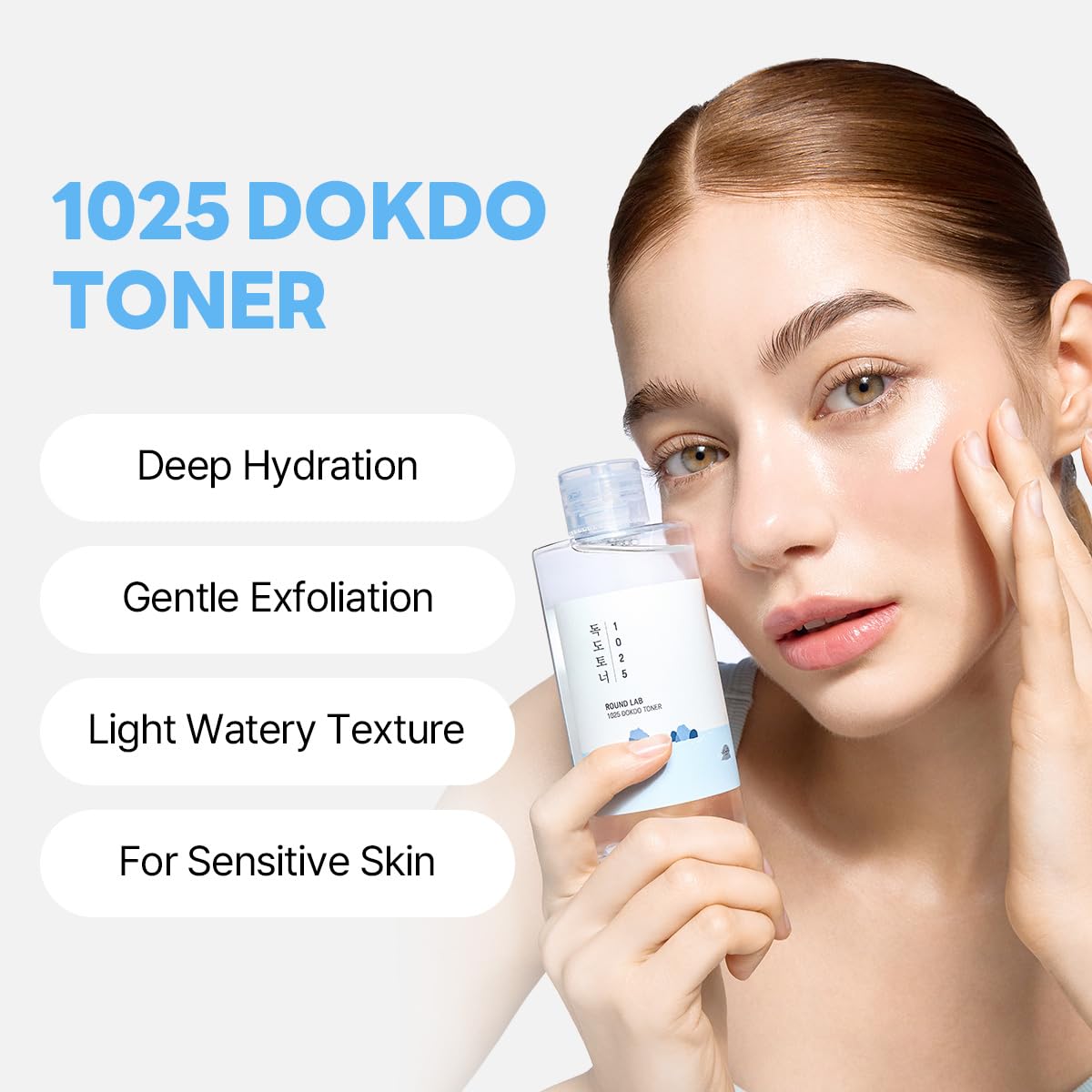 ROUND LAB Toner 1025 Dokdo 200 ml, Controle de Oleosidade e Redução do Excesso de Sebo, Tônico Facial Esfoliante Suave, Água do Mar Profundo para Hidratação, Acabamento Suave Sem Pegajosidade, Cuidados com a Pele Coreana