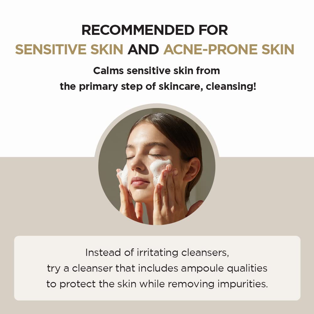 SKIN1004 Espuma Ampoule Centella de Madagascar 125ml, 4,22 fl.oz, Espuma de Limpeza com pH Baixo, Pó de Soda Natural, Surfactante de Coco e Classificação Verde EWG