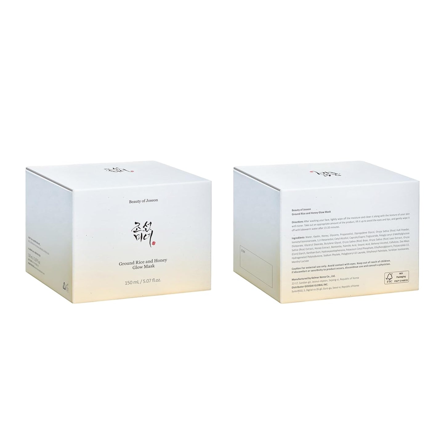 Beauty of Joseon Máscara Iluminadora de Arroz Moído e Mel Cuidado de Poros e Sebo para Pele Seca e Sensível Cuidados com a Pele Coreana 150ml, 5.07 fl.oz