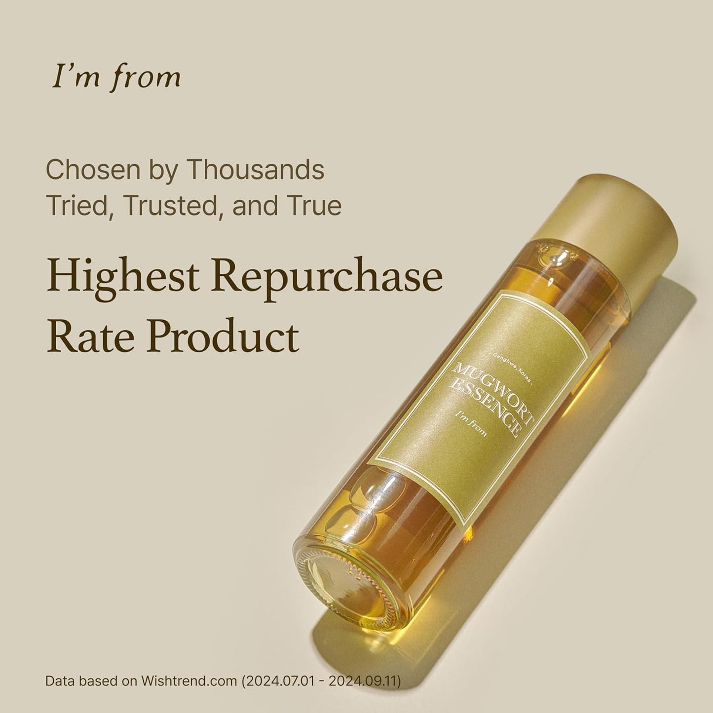 I'm from Essência de Artemísia | Extrato Vegano - Acalma a Pele Sensível e Irritada, Alívio da Vermelhidão, Refrescante, Tônico Hidratante Coreano | 160 ml, Todos os Tipos de Pele, Aprovado pela PETA