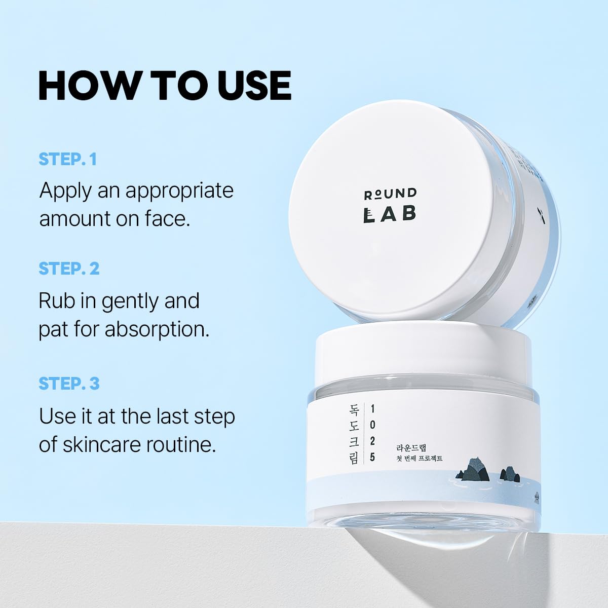 ROUND LAB 1025 Dokdo Cream | Creme Facial, Creme Calmante, Hidratante (80 ml) (Versão Internacional)