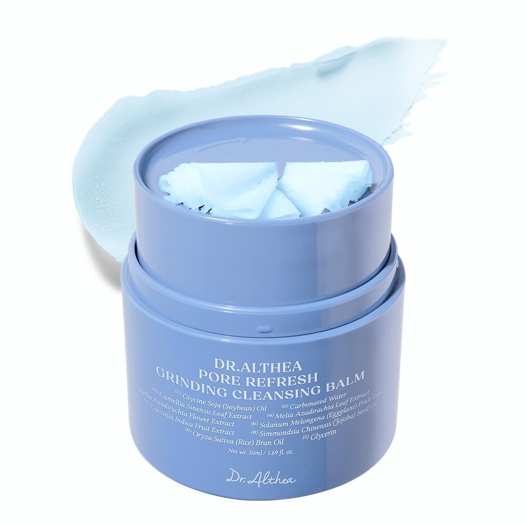 Dr.Althea Bálsamo Limpiador Molido Refrescante de Poros | Limpiador de Poros con Extracto de Té Verde | Crema Limpiadora de Maquillaje Higiénica en Un Solo Paso | Para Todo Tipo de Piel | Cuidado de la Piel Vegano Coreano | 1.69 Fl Oz