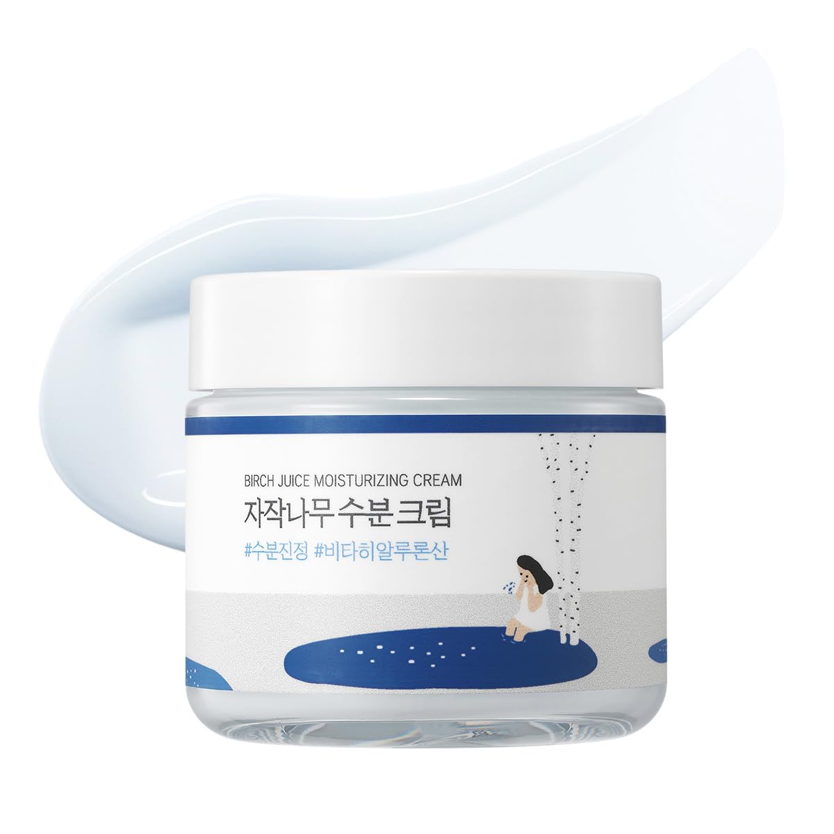 ROUND LAB Crema Hidratante de Jugo de Abedul 2.7 Fl Oz, Hidratante Facial Profundo de 48 Horas con Savia de Abedul y Ácido Hialurónico Vita para Piel Propensa al Acné, Reduce Sebo, Aceite, Puntos Negros, Cuidado de la Piel Coreano
