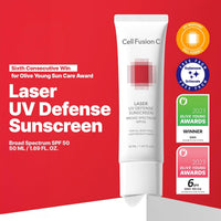 Protector Solar Facial Cell Fusion C Laser UV Defense SPF 50, Sin Rastro Blanco y Acabado Mate, Phyto PDRN para Recuperación de la Piel, Protector Solar Coreano para Rostro, 50ml / 1.69 fl.oz