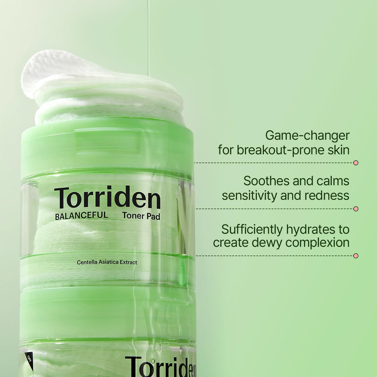 Torriden Almohadillas Tonificantes BALANCEFUL (60 unidades) | Exfoliación Diaria con PHA y LHA para Piel Grasa, Mixta y Sensible | 5D CICA, Pantenol