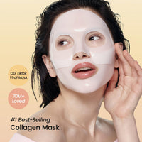 BIODANCE Mascarilla Bio-Collagen Real Deep, Mascarilla Hidratante Nocturna de Hidrogel, Minimiza Poros, Mejora Elasticidad, 34g x4ea