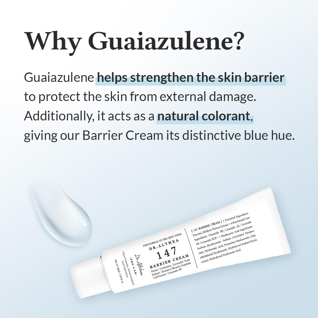 Dr.Althea Crema Barrera 147 | Cuidado Diario de la Barrera Cutánea | Hidratación Profunda con Ácido Hialurónico y Ceramidas | Cuidado Vegano Coreano para Todo Tipo de Piel | 1.7 Fl Oz