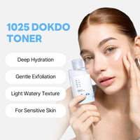 ROUND LAB Tónico 1025 Dokdo 6.76 Fl Oz, Control de Aceite y Reducción de Sebo Excesivo, Tónico Facial Exfoliante Suave, Agua de Mar Profunda para Hidratación, Acabado Suave Sin Pegajosidad, Cuidado de la Piel Coreano