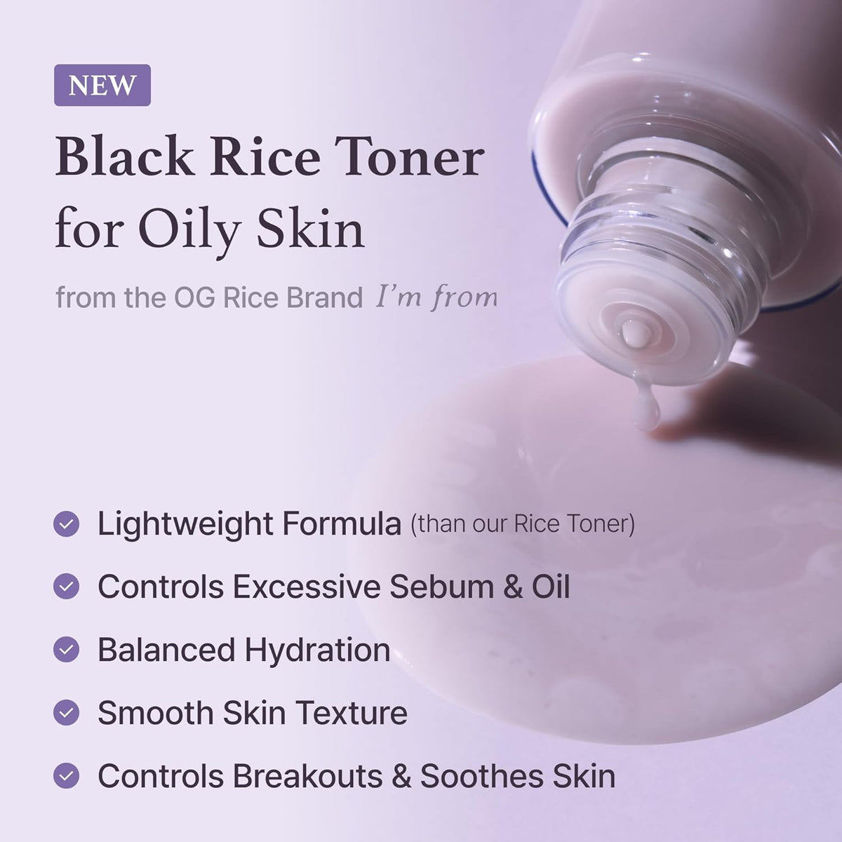 Black Rice Toner for Oily Skin
