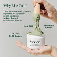 Arencia Limpiador Facial de Mochi de Arroz Coreano - Mascarilla Facial, Limpiador Espumoso, Exfoliante Suave Todo en Uno - Limpieza Profunda, Hidratante, Minimiza Poros, Elimina Puntos Negros - con Agua de Arroz y Té Verde, Artemisa