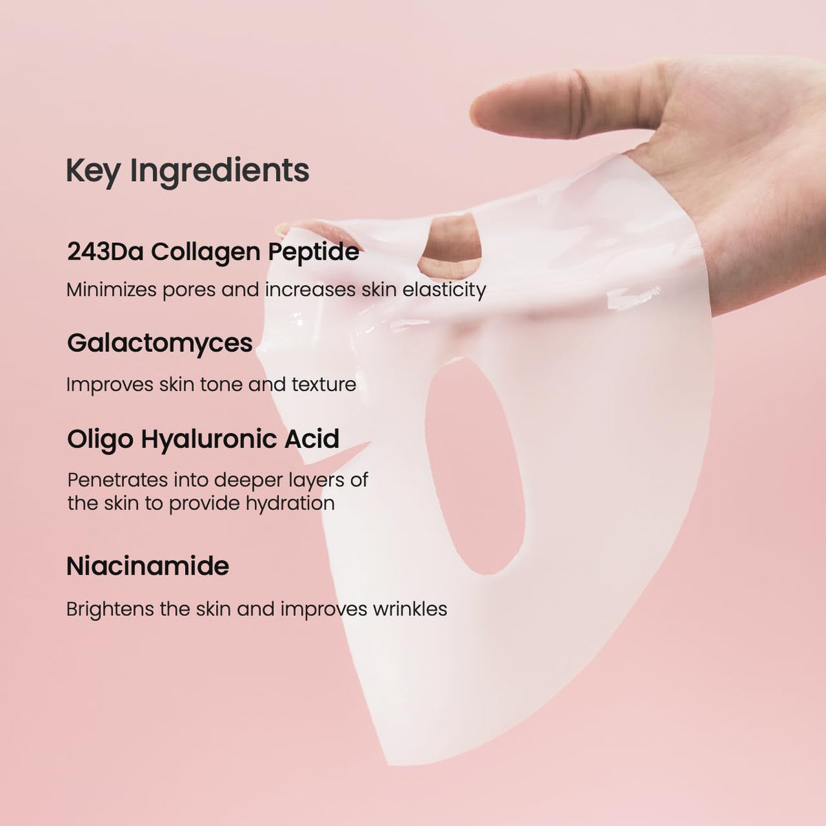 BIODANCE Mascarilla Bio-Collagen Real Deep, Mascarilla Hidratante Nocturna de Hidrogel, Minimiza Poros, Mejora Elasticidad, 34g x4ea