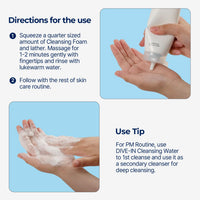 Torriden DIVE IN Espuma Limpiadora Facial 150ml (5.07 fl.oz.) | Limpiador Facial Hidratante Diario para Todo Tipo de Piel y Piel Sensible | Ácido Hialurónico, Pantenol, Alantoína